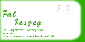 pal keszeg business card