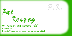 pal keszeg business card